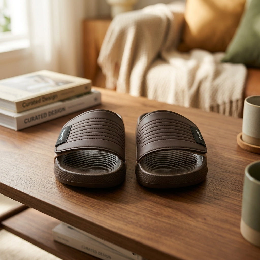Brown Everyday Slip-On Sandals