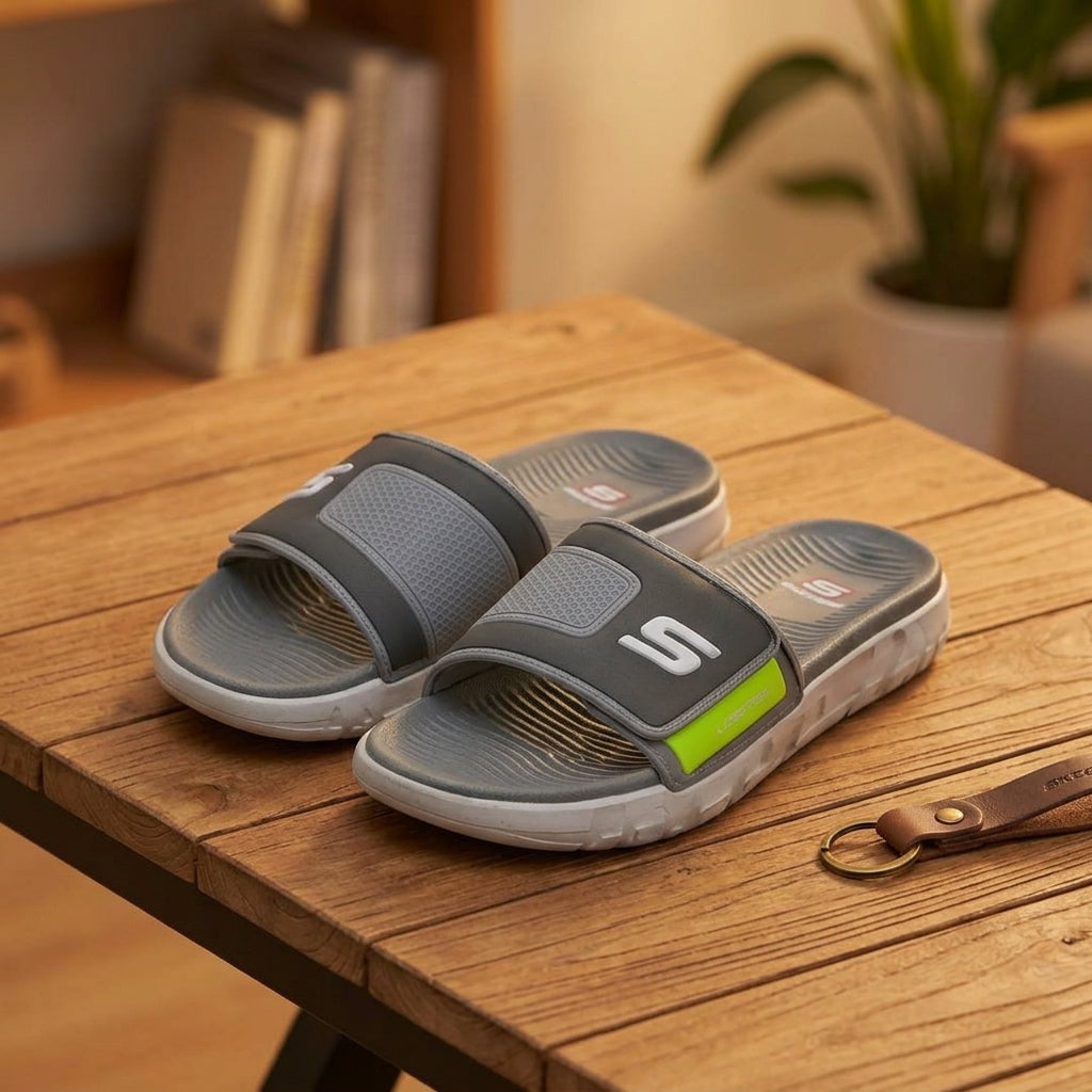 Men's Gray Classic Slide Sandals