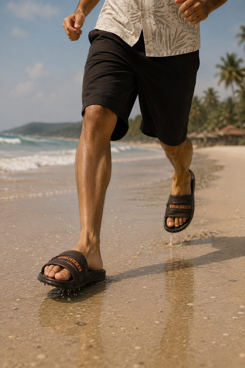 Dark-Brown Slide Sandal