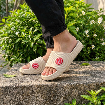 Beige Comfort Slide Sandals